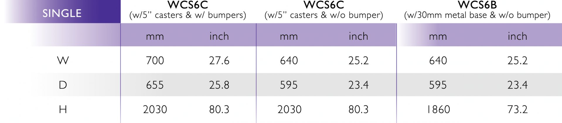 WALL CABINET- SINGLE WCS6C
